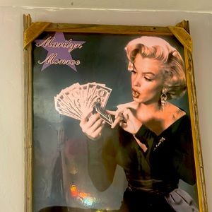Marilyn Monroe Counting Money Vintage Poster